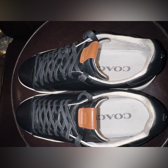 COACH authentic leather California themed sneakers size 11D - Picture 7 of 13